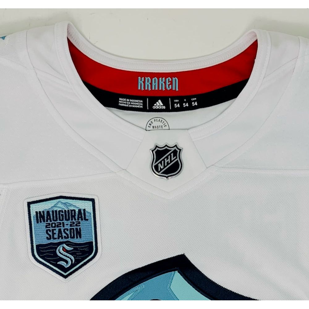 PHILIPP GRUBAUER Autographed Release The Seattle Kraken Authentic White Jersey FANATICS