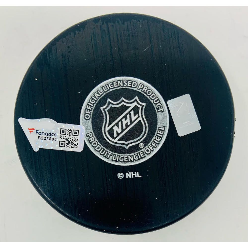 PHILIPP GRUBAUER Autographed Seattle Kraken Logo Puck FANATICS