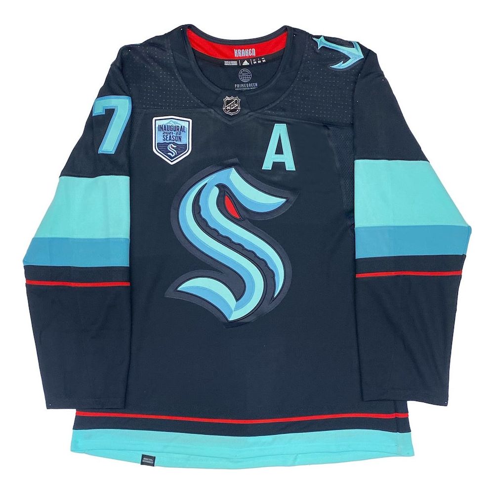 JORDAN EBERLE Autographed Seattle Kraken "Release The Kraken" Authentic Patch Jersey FANATICS