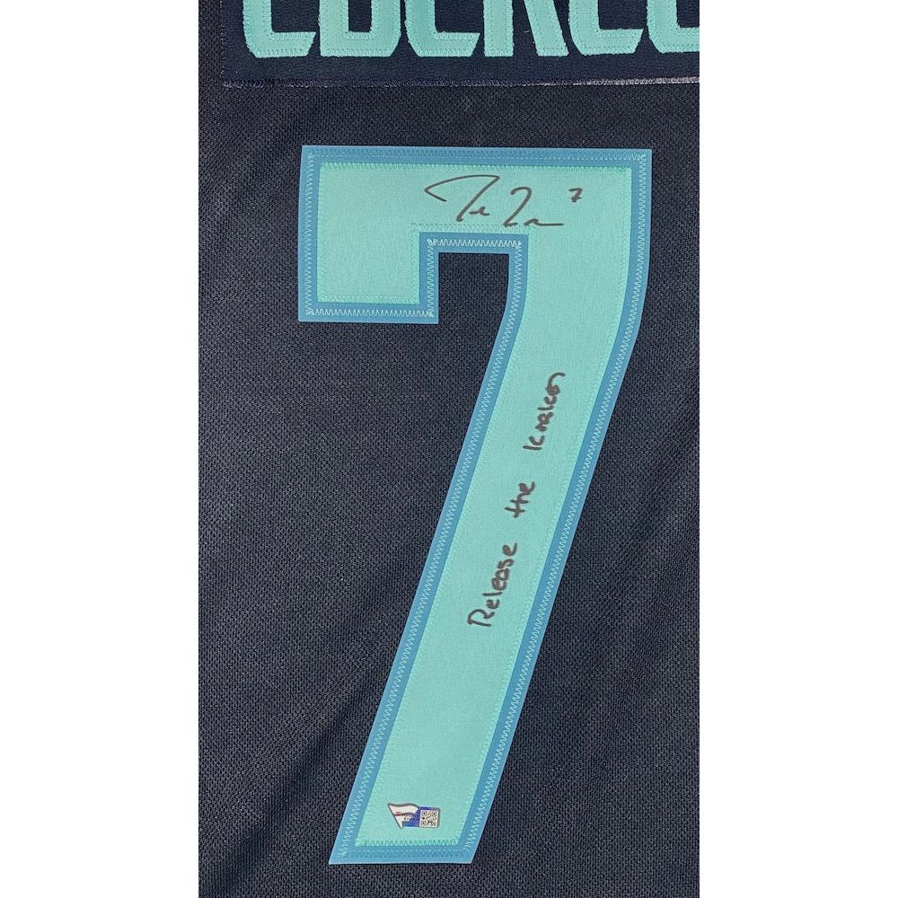 JORDAN EBERLE Autographed Seattle Kraken "Release The Kraken" Authentic Patch Jersey FANATICS