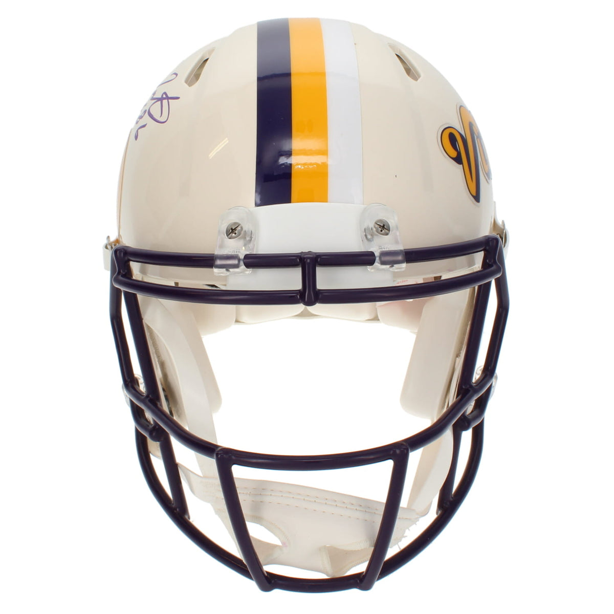 Fran Tarkenton Autographed/Inscribed "HOF 86" Minnesota Vikings RETRO Speed Authentic Helmet Beckett