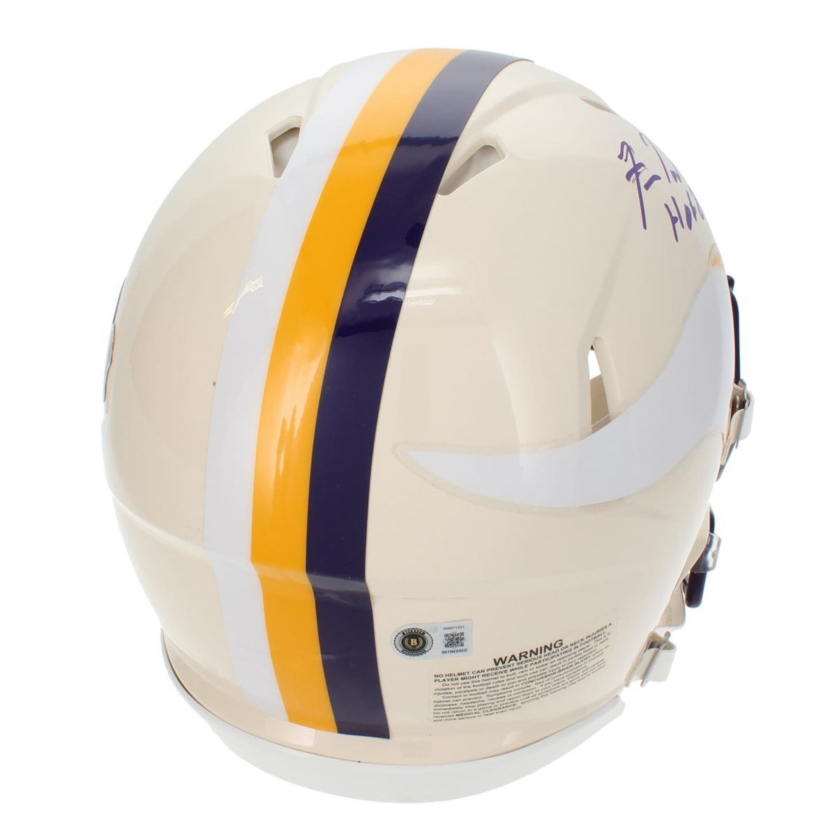 Fran Tarkenton Autographed/Inscribed "HOF 86" Minnesota Vikings RETRO Speed Authentic Helmet Beckett