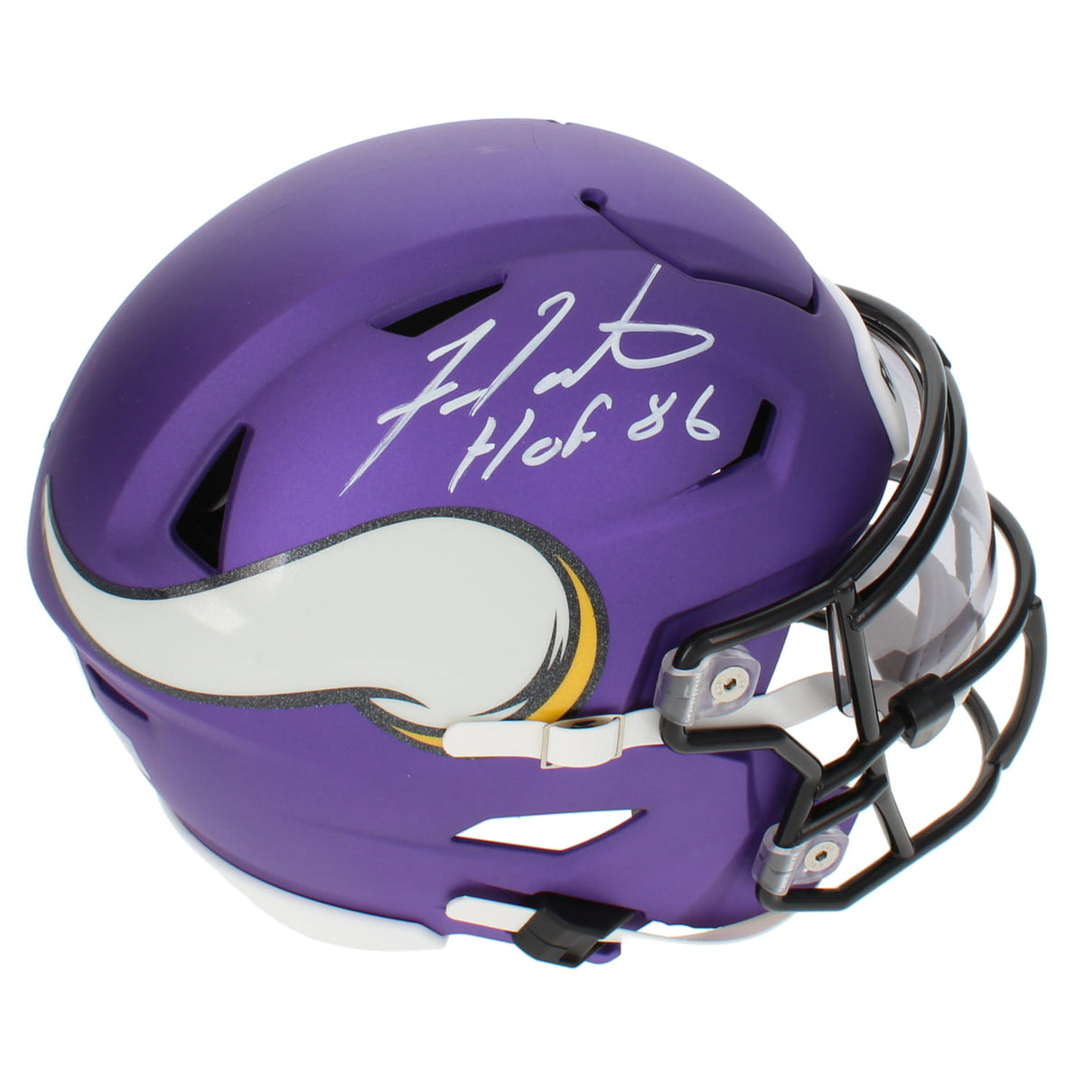 Fran Tarkenton Autographed/Inscribed "HOF 86" Minnesota Vikings Speedflex Midi Helmet Beckett