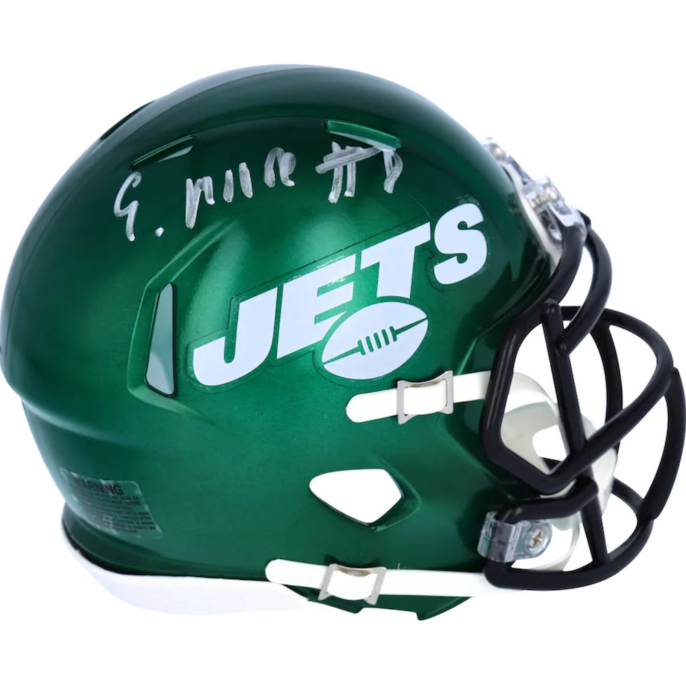 ELIJAH MOORE Autographed New York Jets Mini Helmet FANATICS