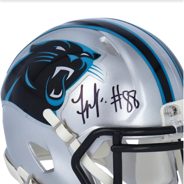 TERRACE MARSHALL Jr. Autographed Carolina Panthers Mini Helmet FANATICS