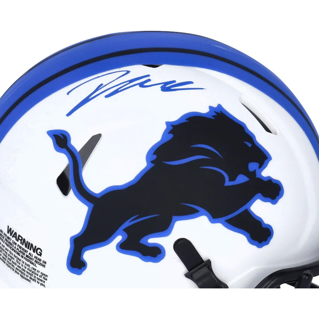 D'ANDRE SWIFT Autographed Lions Lunar Eclipse Mini Speed Helmet FANATICS