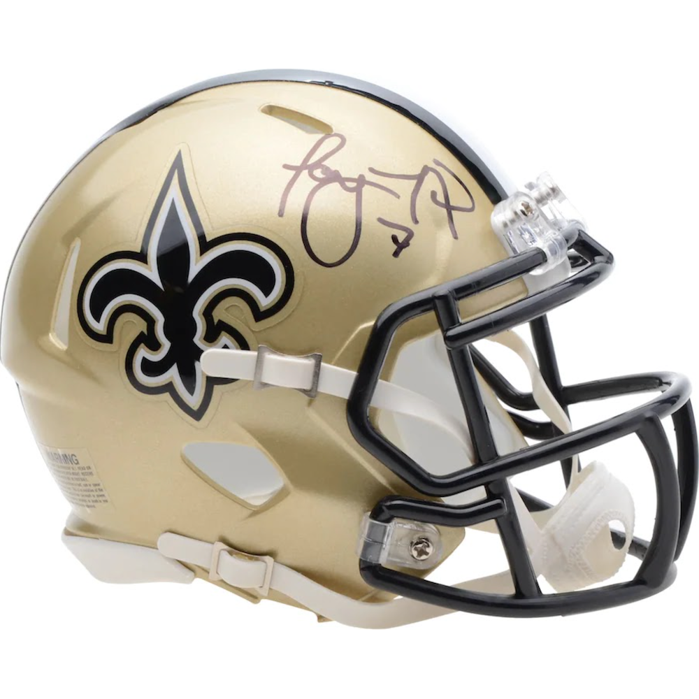 TAYSOM HILL Autographed New Orleans Saints Mini Speed Helmet FANATICS
