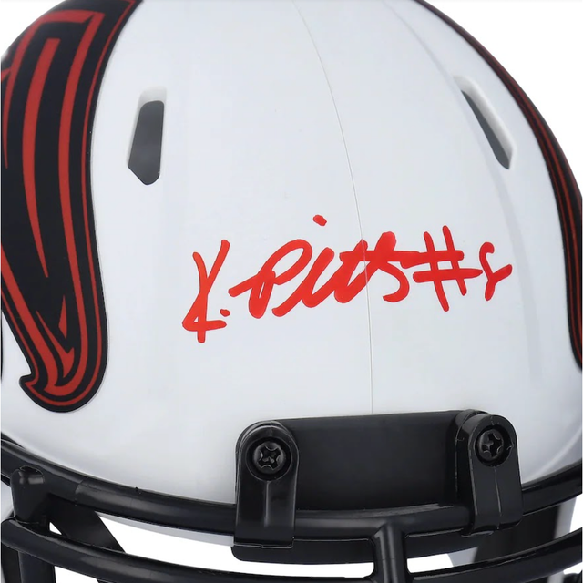 KYLE PITTS Autographed Falcons Lunar Eclipse Speed Mini Helmet FANATICS