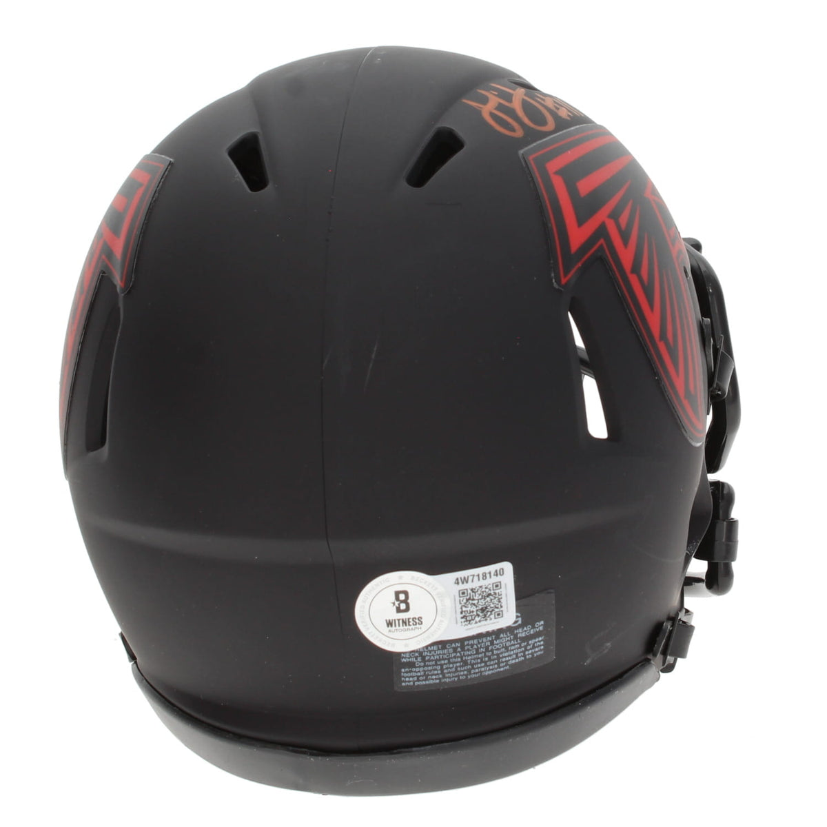 Julio Jones Autographed Atlanta Falcons Eclipse Speed Mini Helmet Beckett