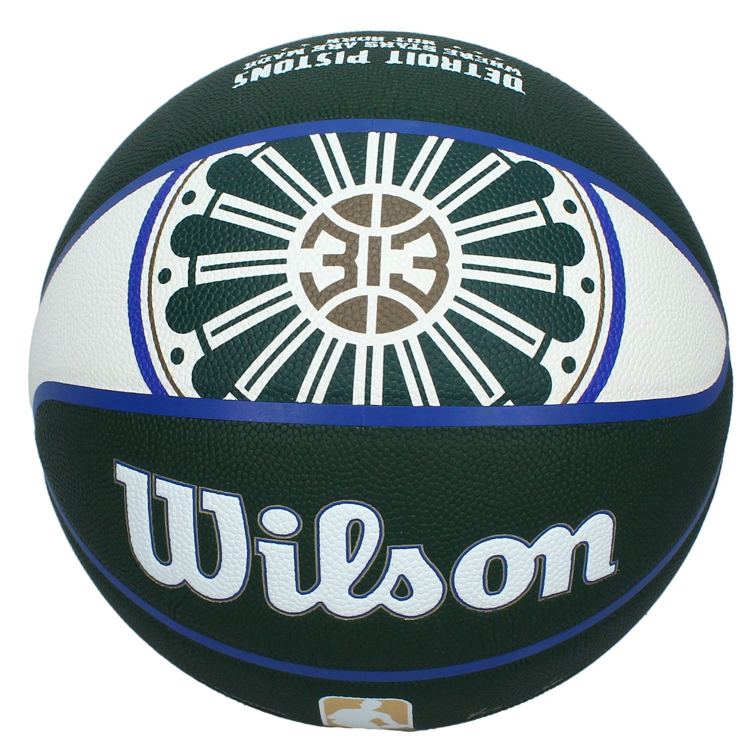 Ausar Thompson Autographed Detroit Pistons City Edition Wilson Basketball Panini