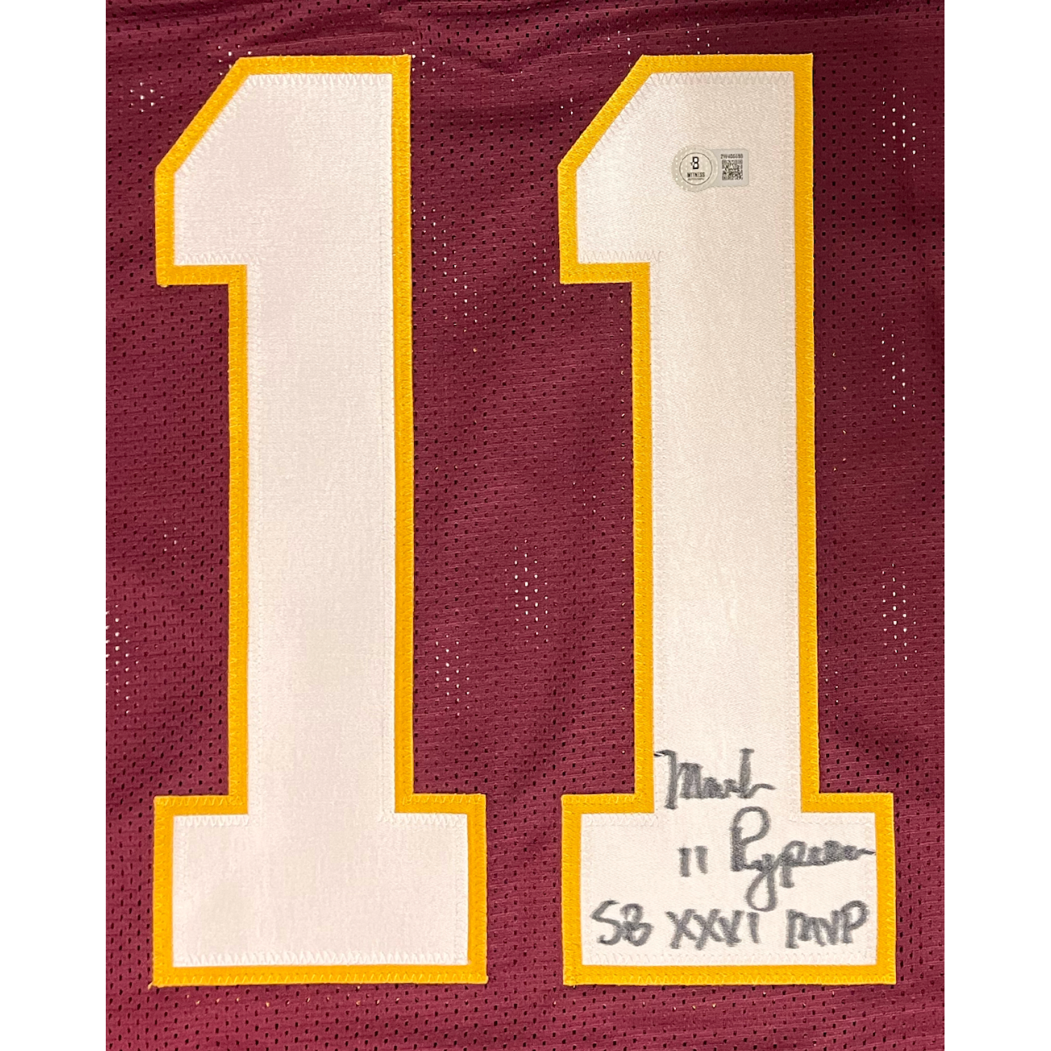 Mark Rypien of the Redskins Autographed "SB XXXVI MVP" Custom #11 Jersey Beckett