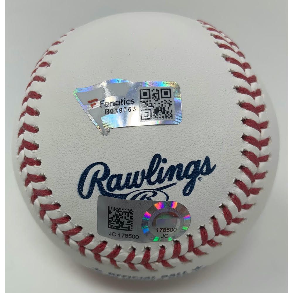 MOOKIE BETTS Los Angeles Dodgers Autographed 2020 World Series Logo Baseball FANATICS