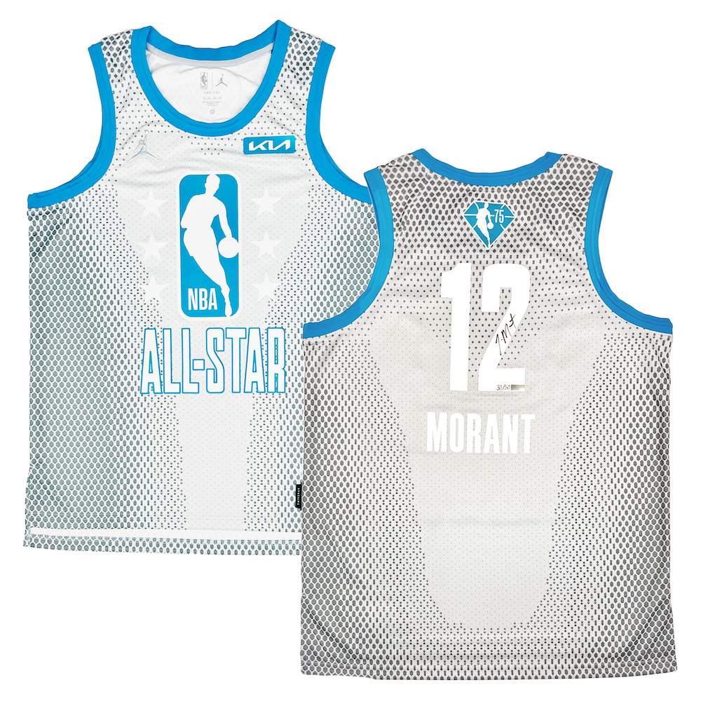 JA MORANT Autographed Memphis Grizzlies 2022 All Star Gray Jersey PANINI LE 50