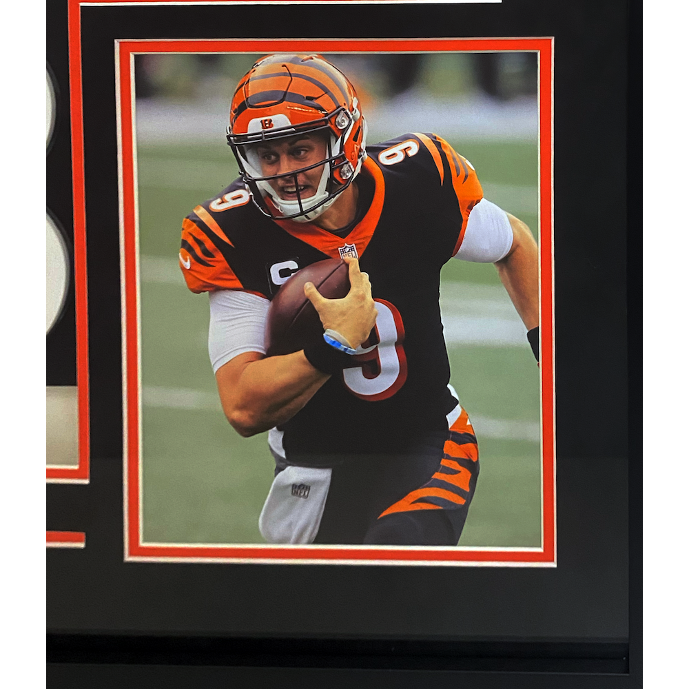 Joe Burrow Autographed Bengals 35" x 43" Framed Black Nike Limited Jersey Fanatics