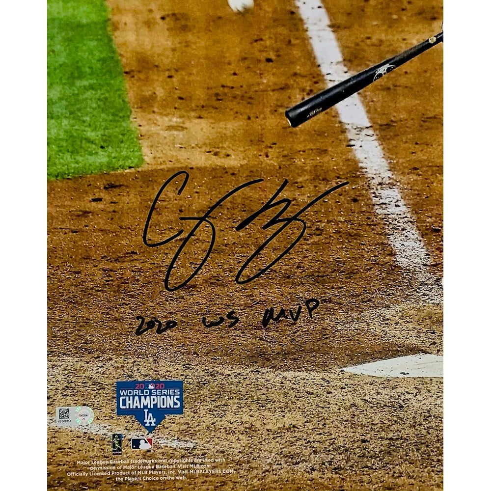 COREY SEAGER Autographed / Inscribed "2020 WS MVP" Los Angeles Dodgers 2020 MLB World Series Champions 16' x 20' Photograph FANATICS