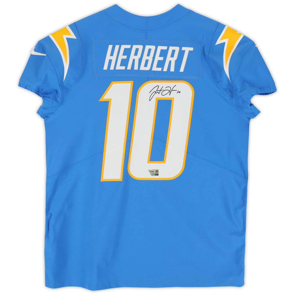 Justin Herbert Autographed Los Angeles Chargers Powder Blue Nike Limited Jersey Fanatics