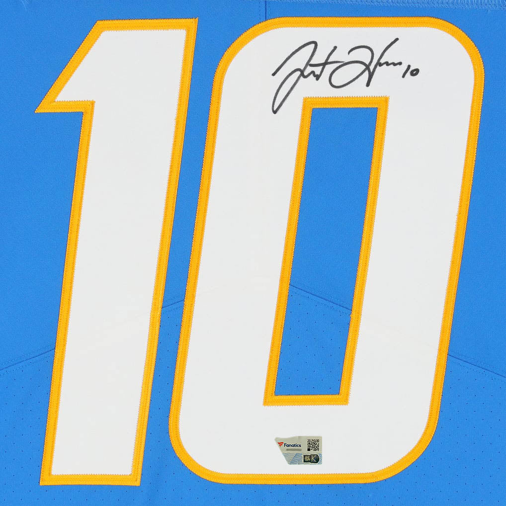 Justin Herbert Autographed Los Angeles Chargers Powder Blue Nike Limited Jersey Fanatics