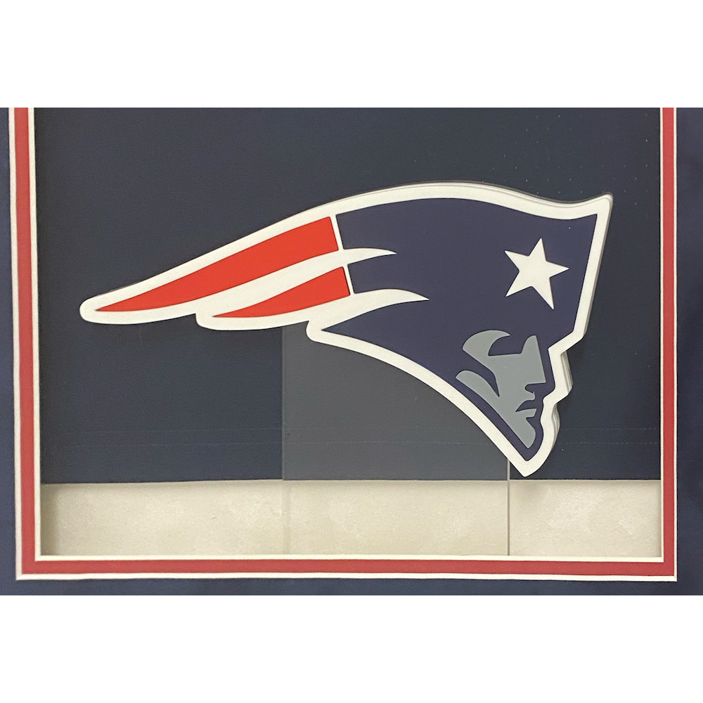 Tom Brady Autographed Patriots Nike Elite 35" x 42" Framed Color Rush Jersey Fanatics
