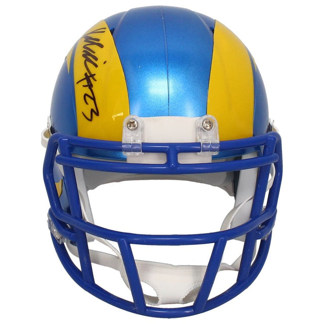 Kyren Williams Autographed Los Angeles Rams Mini Speed Helmet Beckett