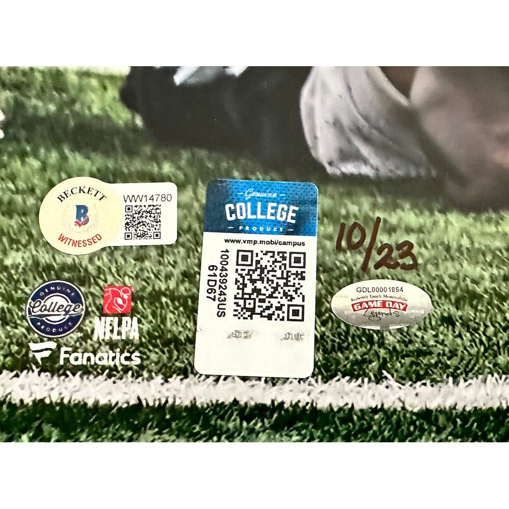 Kyren Williams Autographed (in black ink) & Inscribed "Go Irish" 16" x 20" Photo Beckett / GDL LE 23