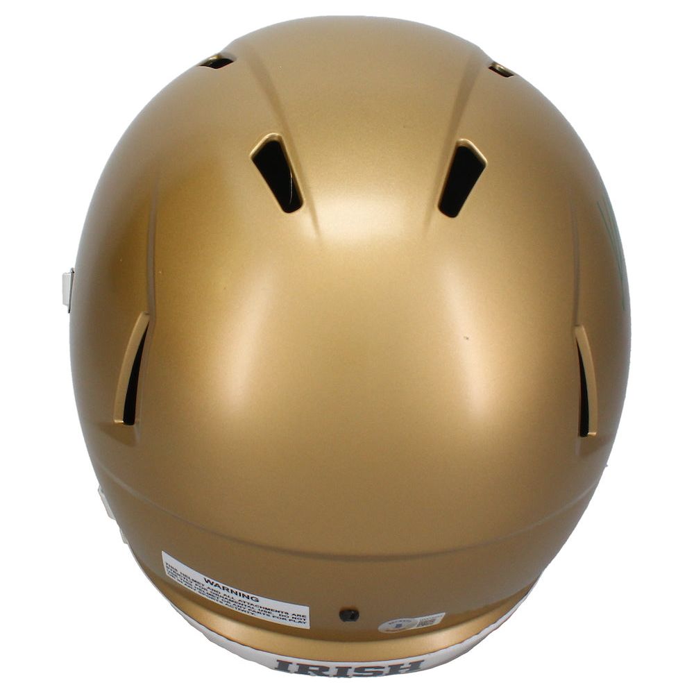 Kyren Williams Autographed (Green Ink) Notre Dame Full Size Speed Helmet Beckett