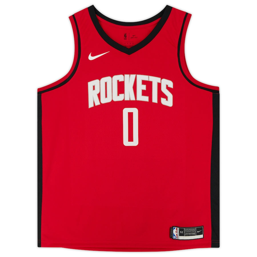 JALEN GREEN Autographed Houston Rockets Red Swingman Jersey FANATICS