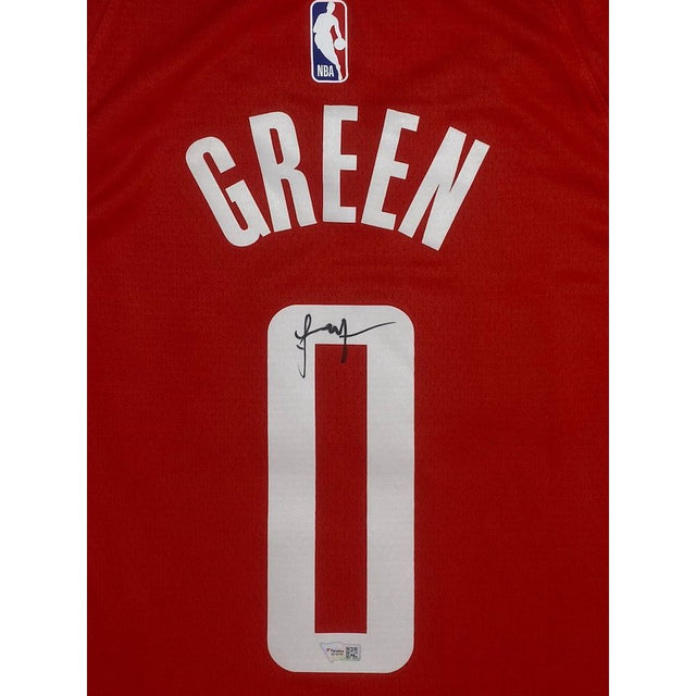 JALEN GREEN Autographed Houston Rockets Red Swingman Jersey FANATICS