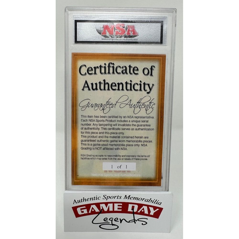 Kobe Bryant / Michael Jordan Los Angeles Lakers / Chicago Bulls Dual Game Used Jersey Patch Card NSA LE 1/1