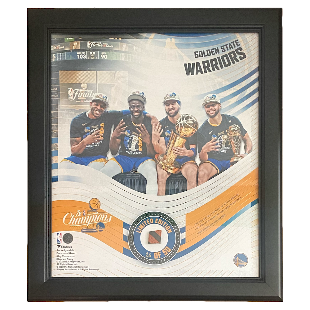 Golden State Warriors 2022 NBA Champs 15" x 17" GU Basketball Collage LE 50