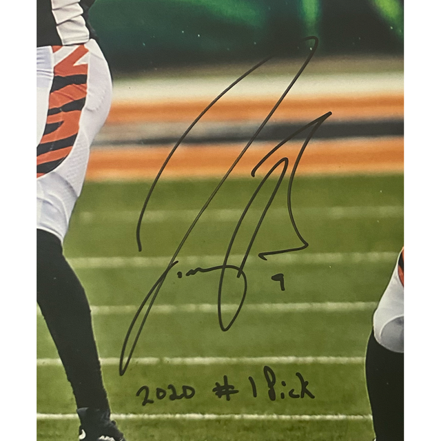 Joe Burrow Autographed "#1 Pick" Bengals "Pocket" Framed 16"x20" Photo Fanatics