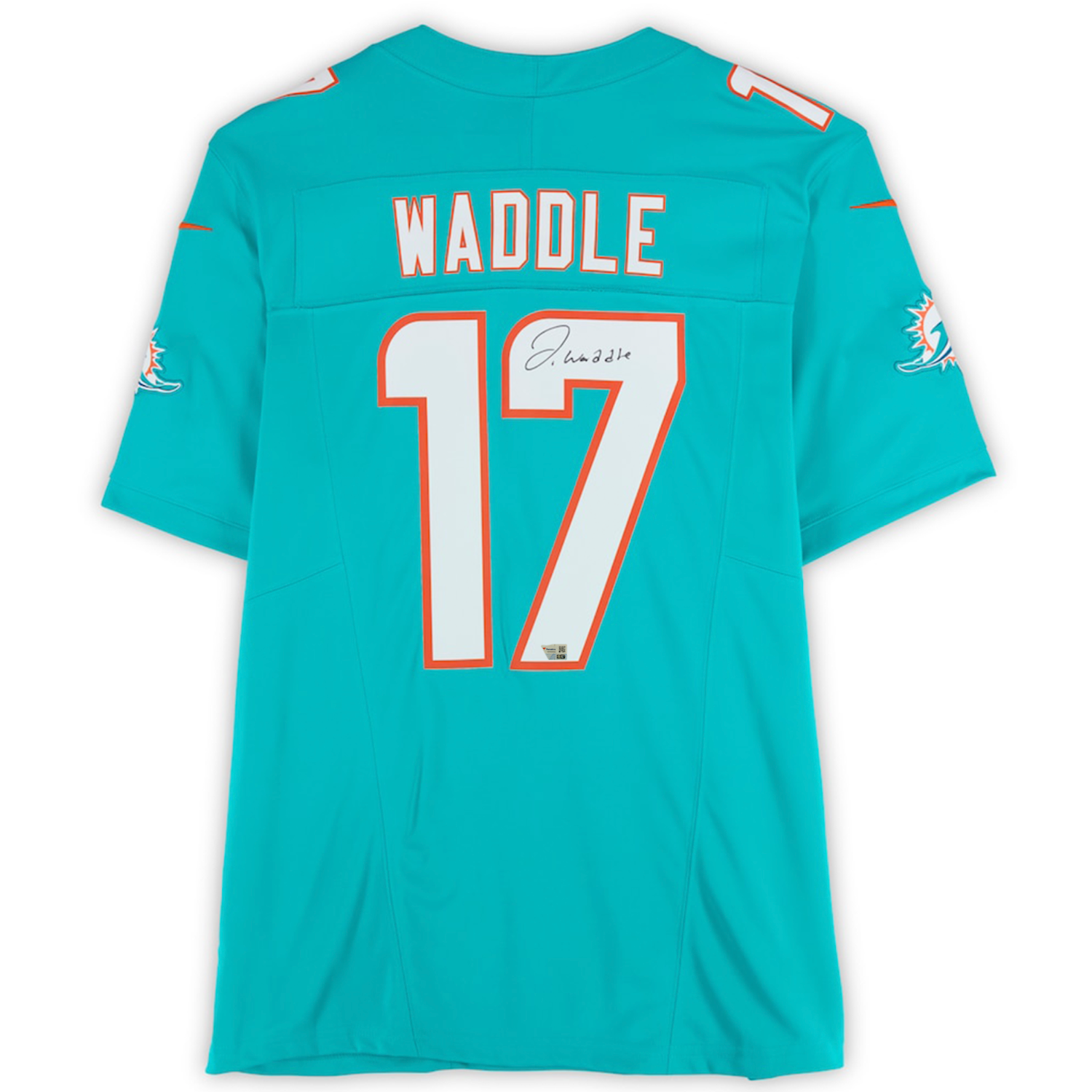 Jaylen Waddle Autographed Miami Dolphins Aqua Nike Game Jersey