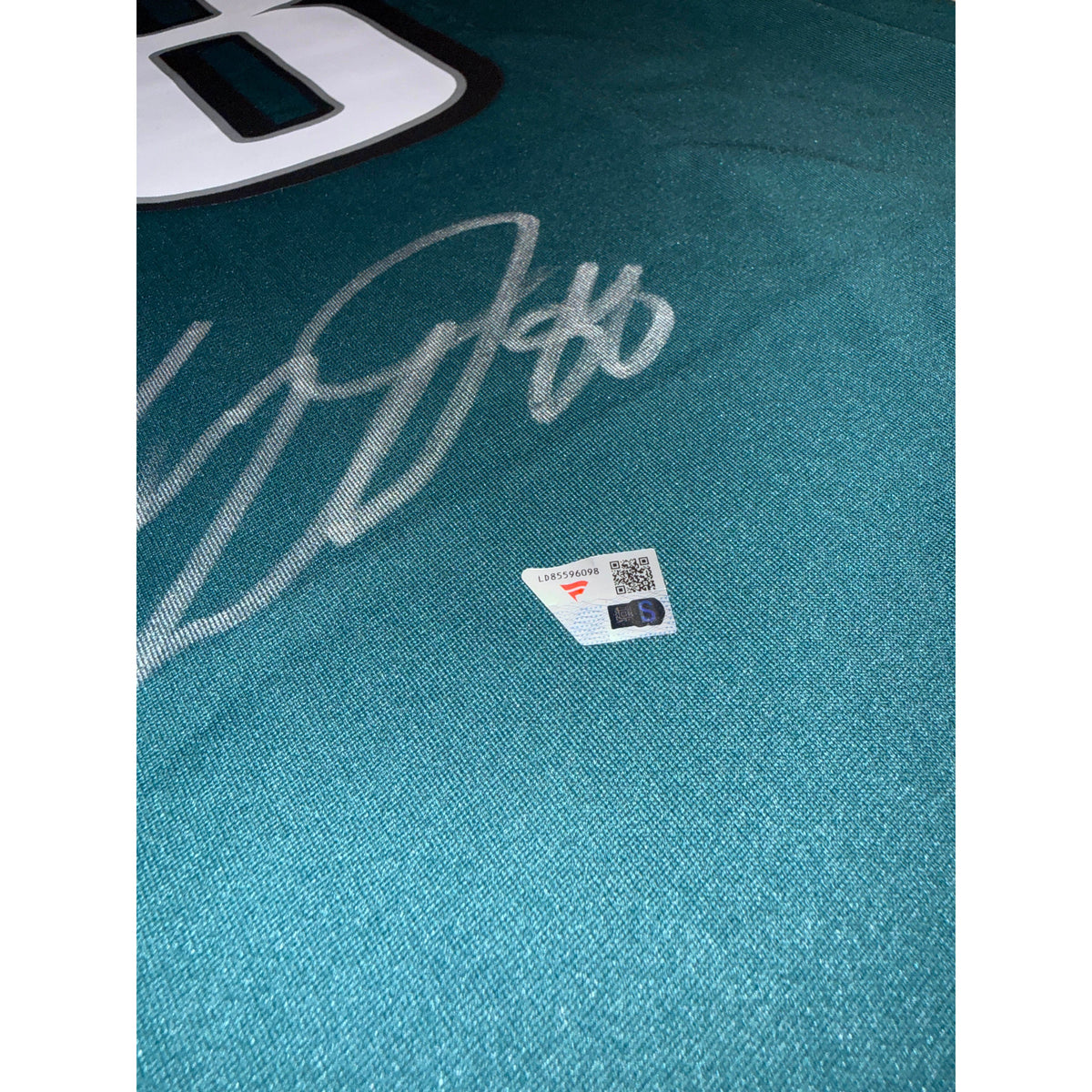 Dallas Goedert Autographed Philadelphia Eagles Nike Midnight Green Game Jersey with Super Bowl LIX Patch Fanatics