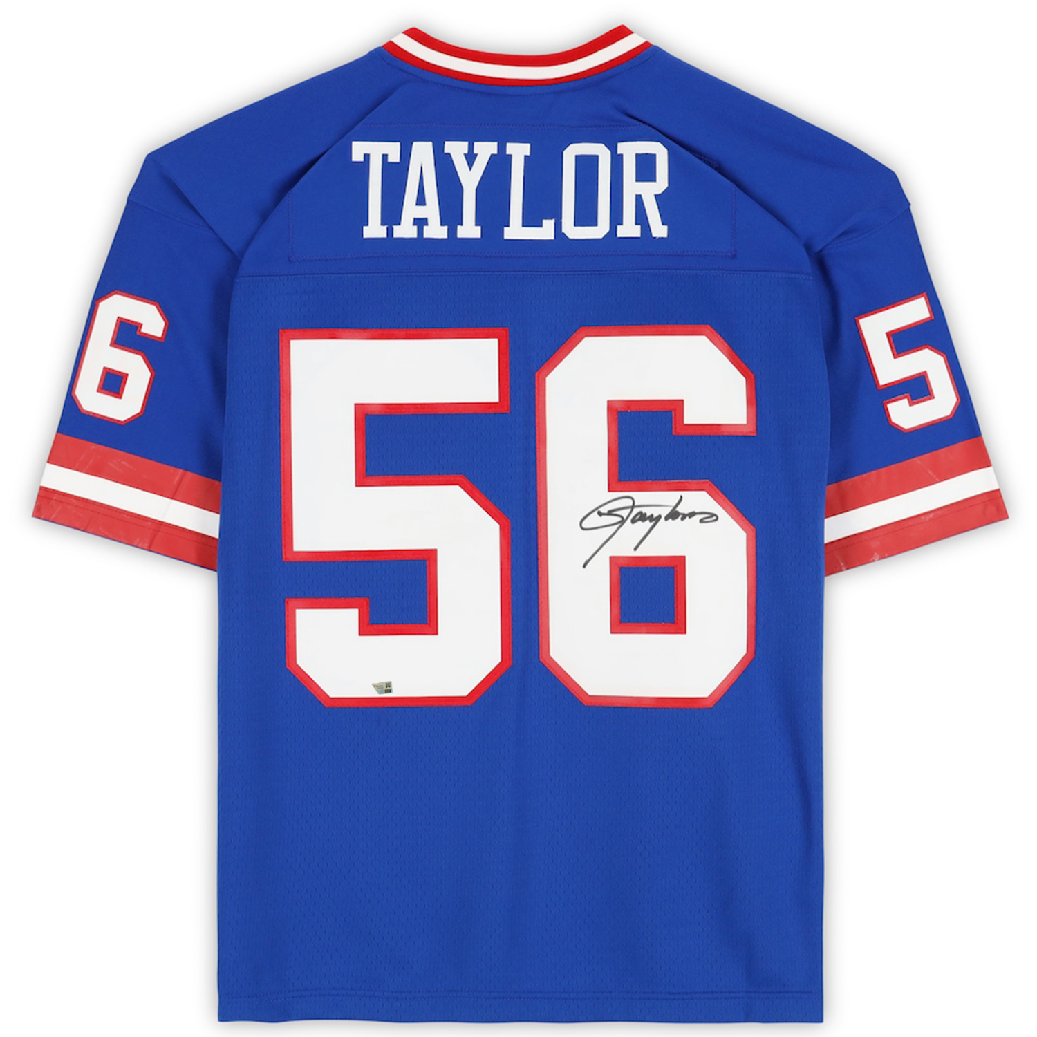 Lawrence Taylor Autographed New York Giants Blue M&N Jersey Fanatics