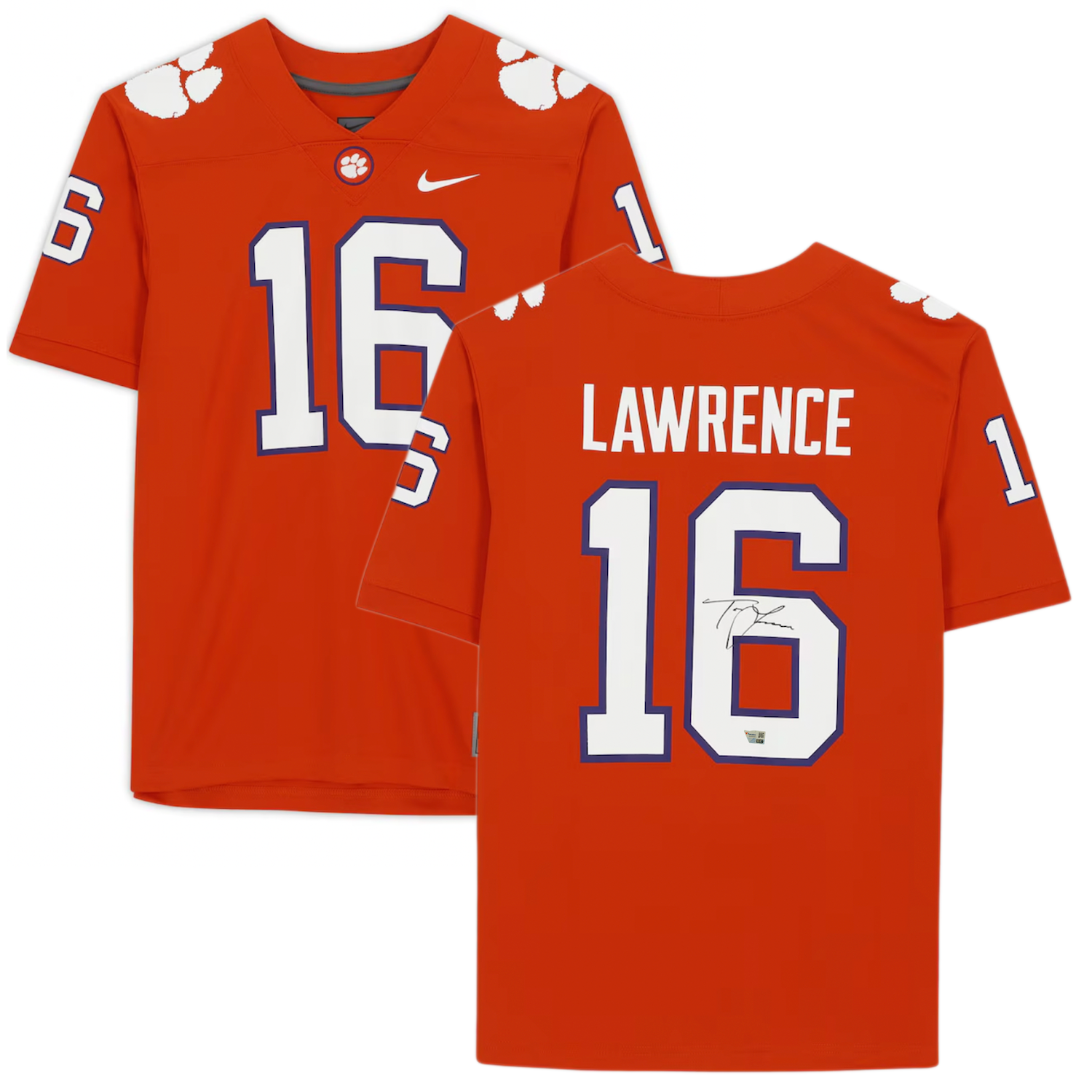 Trevor Lawrence Autographed Clemson Tigers Orange Nike Game Jersey Fanatics