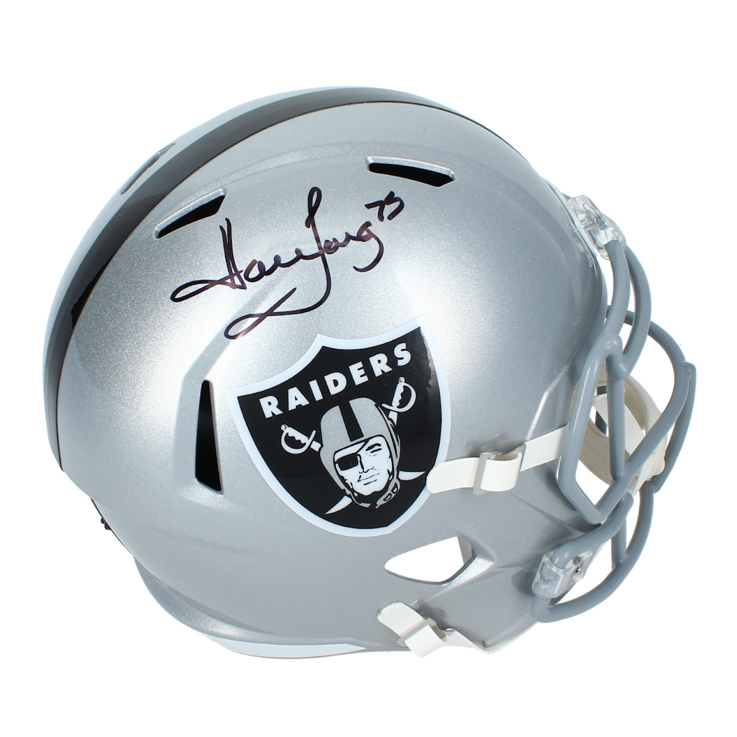 Howie Long Autographed Las Vegas Raiders Full Size Speed Helmet Beckett