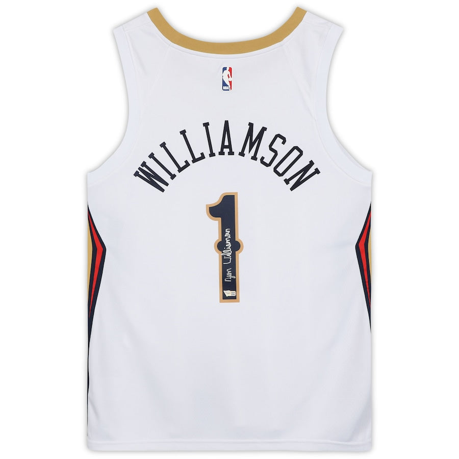 ZION WILLIAMSON Signed New Orleans Pelicans White Swingman Jersey FANATICS