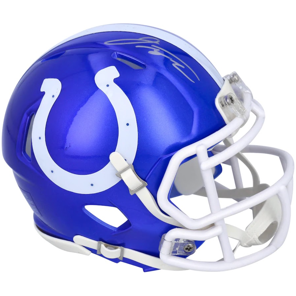JONATHAN TAYLOR Autographed Colts Flash Speed Mini Helmet FANATICS