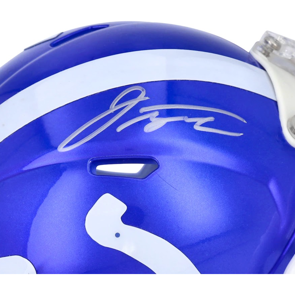 JONATHAN TAYLOR Autographed Colts Flash Speed Mini Helmet FANATICS