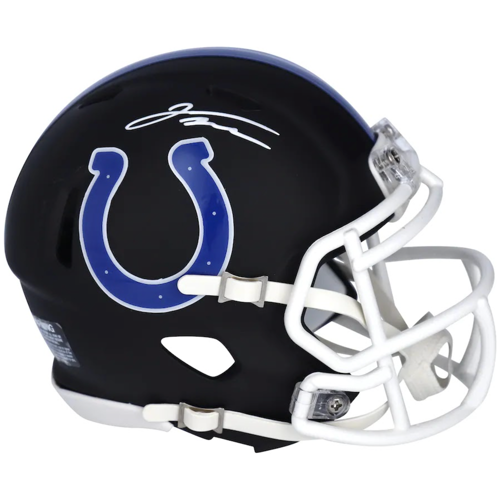 JONATHAN TAYLOR Autographed Colts Black Matte Speed Mini Helmet FANATICS