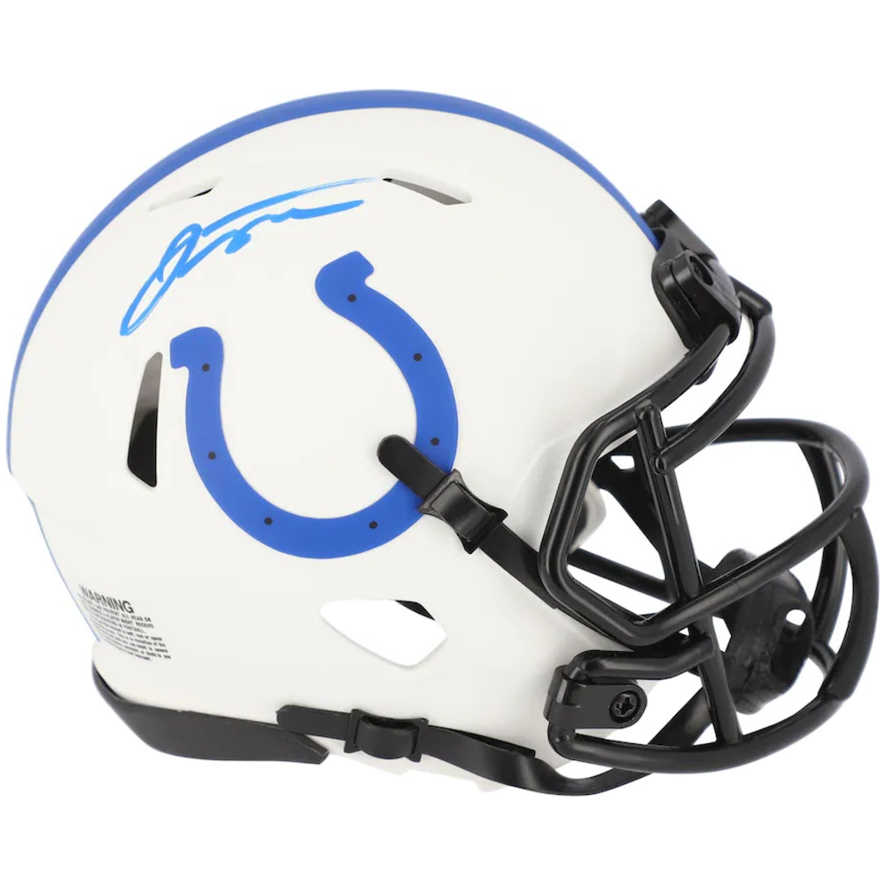 JONATHAN TAYLOR Autographed Indianapolis Colts Lunar Eclipse Speed Mini Helmet FANATICS