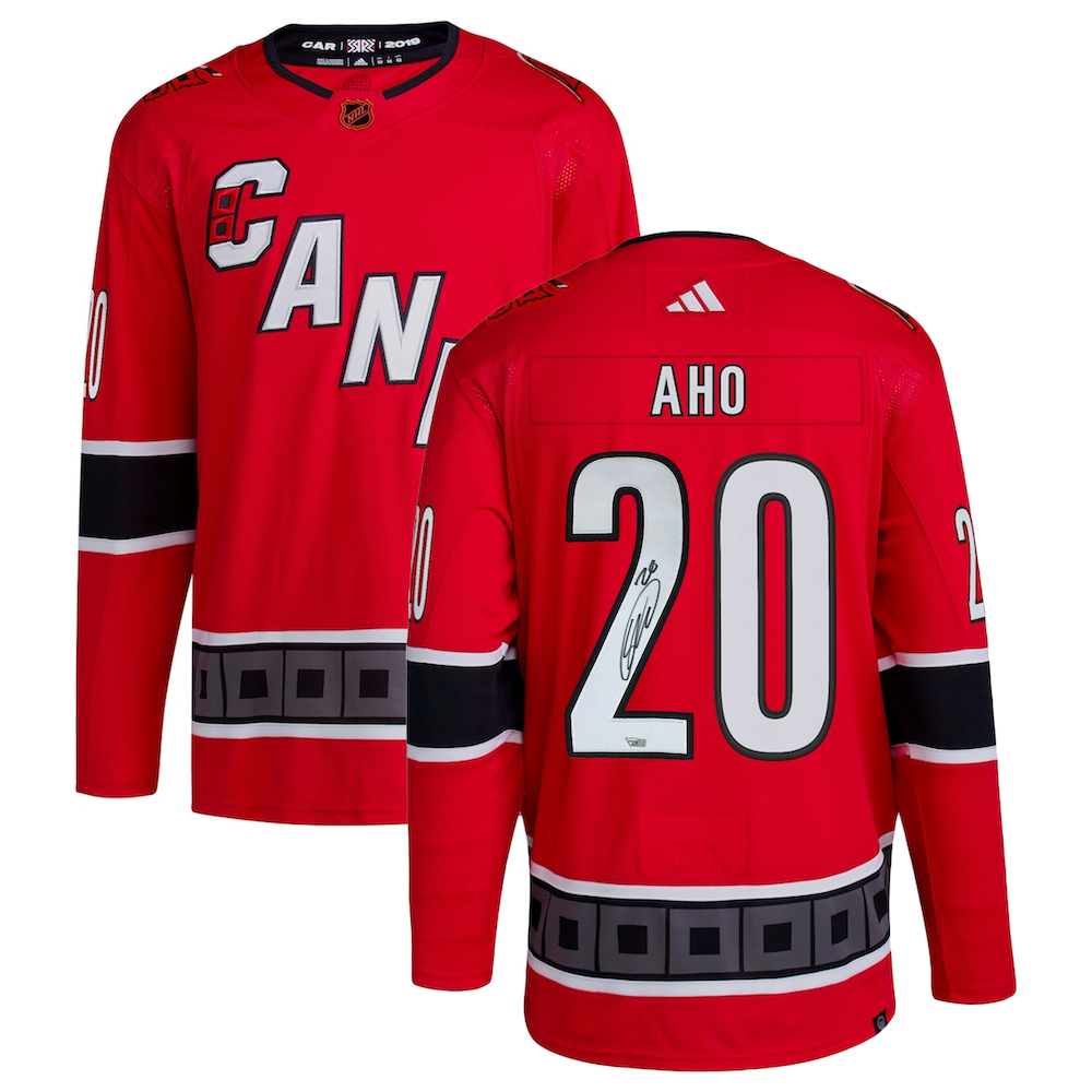 Sebastian Aho Autographed Carolina Hurricanes Reverse Retro Adidas Jersey Fanatics