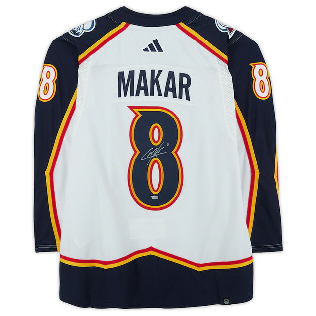 CALE MAKAR Autographed Colorado Avalanche Authentic 2023 Reverse Retro Jersey FANATICS