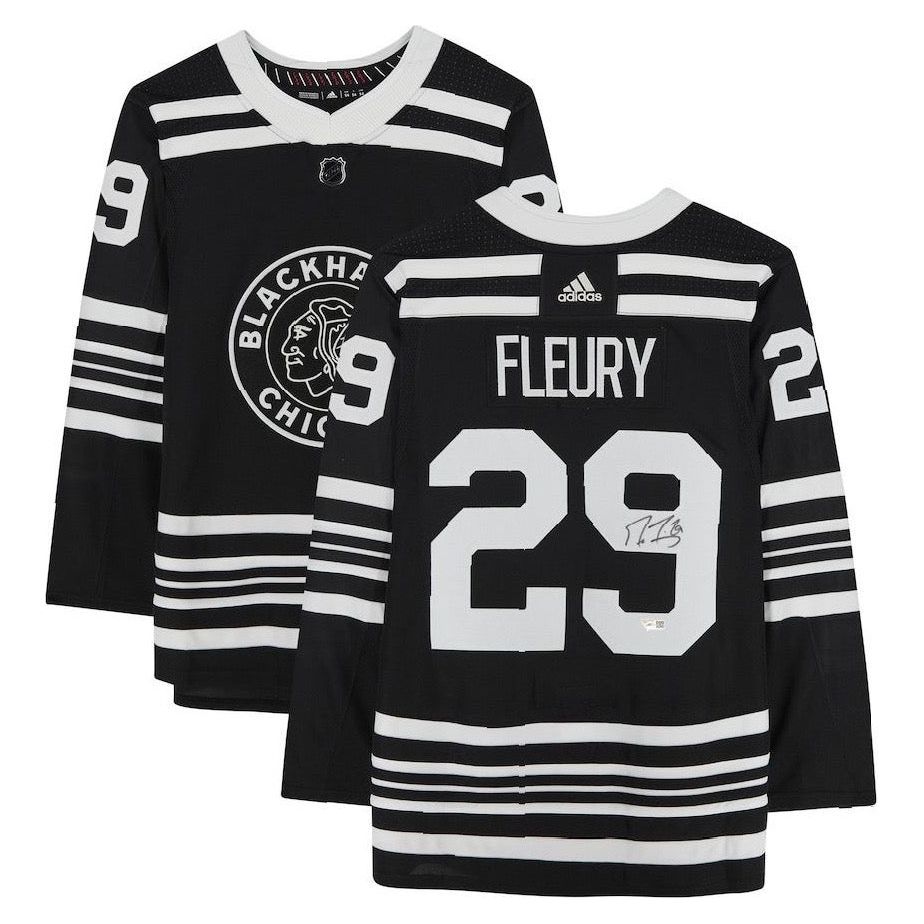 MARC-ANDRE FLEURY Autographed Chicago Blackhawks Authentic Alternate Jersey FANATICS