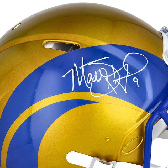 MATTHEW STAFFORD Autographed L.A. Rams Flash Authentic Speed Helmet FANATICS
