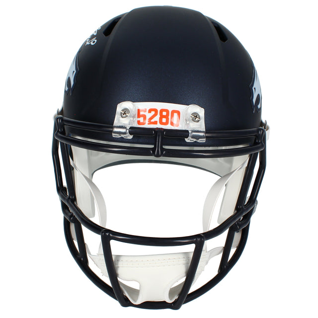 Bo Nix Autographed Denver Broncos 2024 Speed Full Size Helmet Beckett Witnessed
