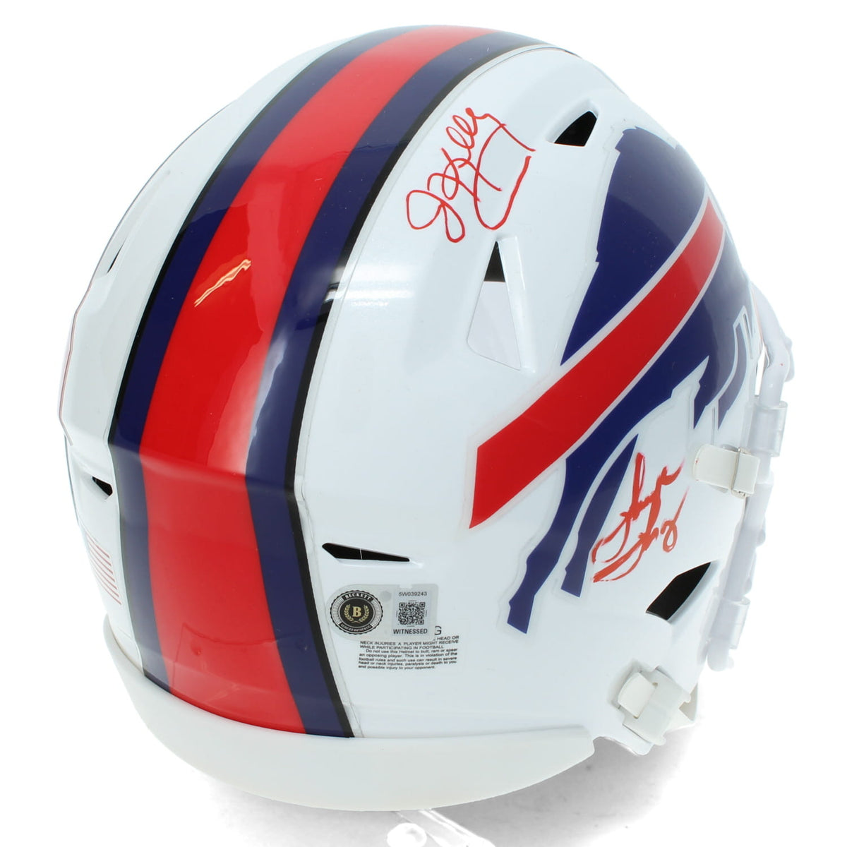 Jim Kelly/Andre Reed/Thurman Thomas Triple Autographed Buffalo Bills Speedflex Midi Helmet Beckett