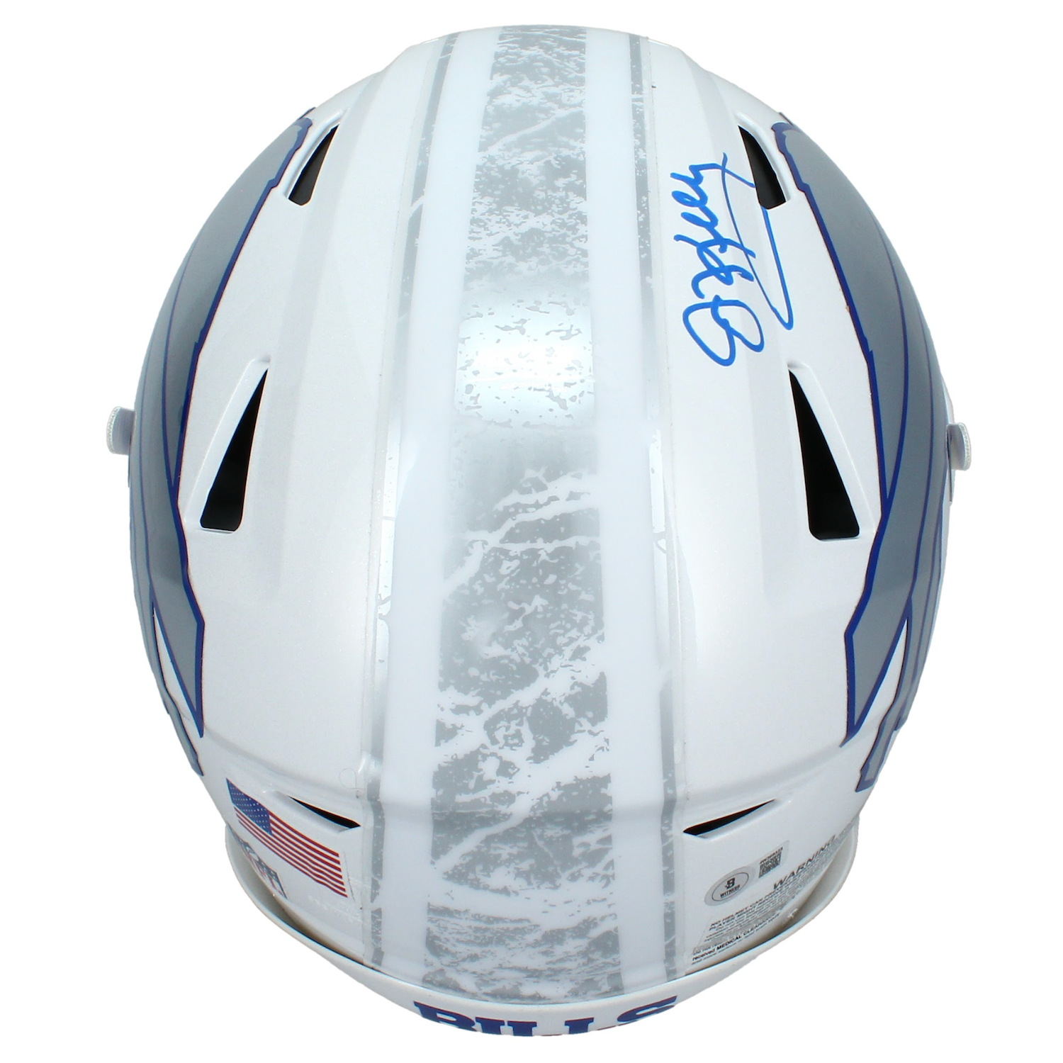 Jim Kelly, Thomas & Reed Autographed Buffalo Bills Rivalries Speedflex Authentic Helmet Beckett
