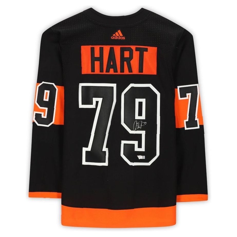 CARTER HART Autographed Philadelphia Flyers Authentic Black Jersey FANATICS