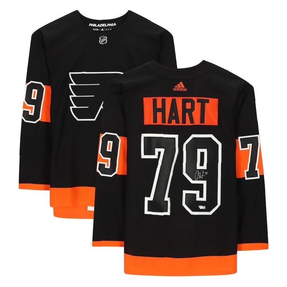 CARTER HART Autographed Philadelphia Flyers Authentic Black Jersey FANATICS