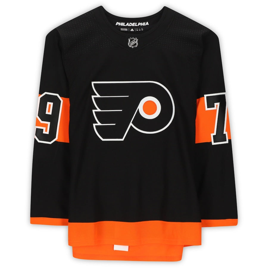 CARTER HART Autographed Philadelphia Flyers Authentic Black Jersey FANATICS